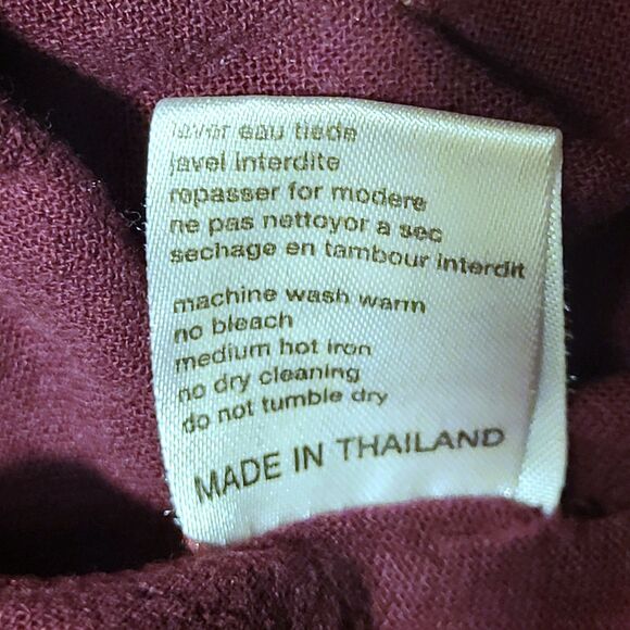 THALUTA Red Alaina Maxi Skirt S-XXL Ruched Pull on Sustainable Cotton Pockets - Picture 8 of 8